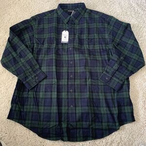 Roundtree & Yorke Shirt Mens Sz 3XB SOFT Duoro Portuguese Flannel Blackwatch NEW